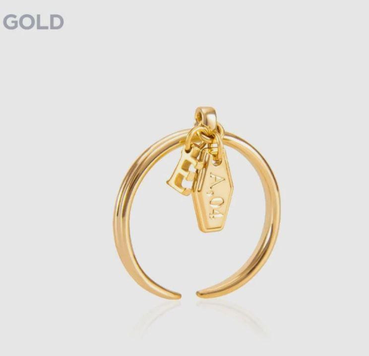 (SUPER JUNIOR 은혁 이니셜 링 골드) SUPER JUNIOR SMTOWN OFFICIAL MD GOODS 2022 ARTIST BIRTHDAY INITIAL RING