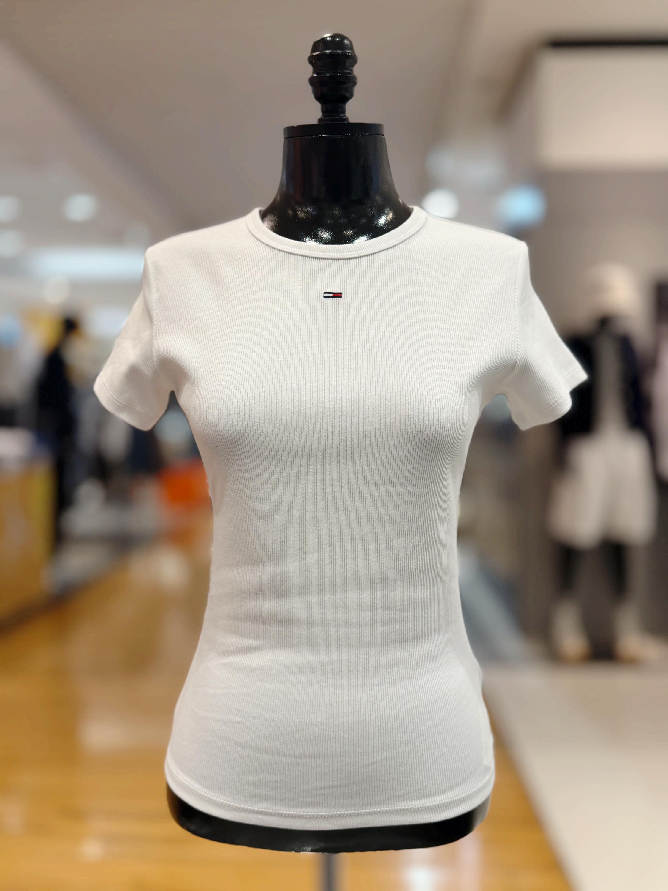 TAMIJEAN レディース スリムフィット リブ 夏 トップス 半袖 タンクトップ Tシャツ デイリー カジュアル きれいめ