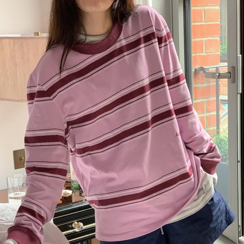 [HAIG] a vivid single sweatshirt (pale pink)
