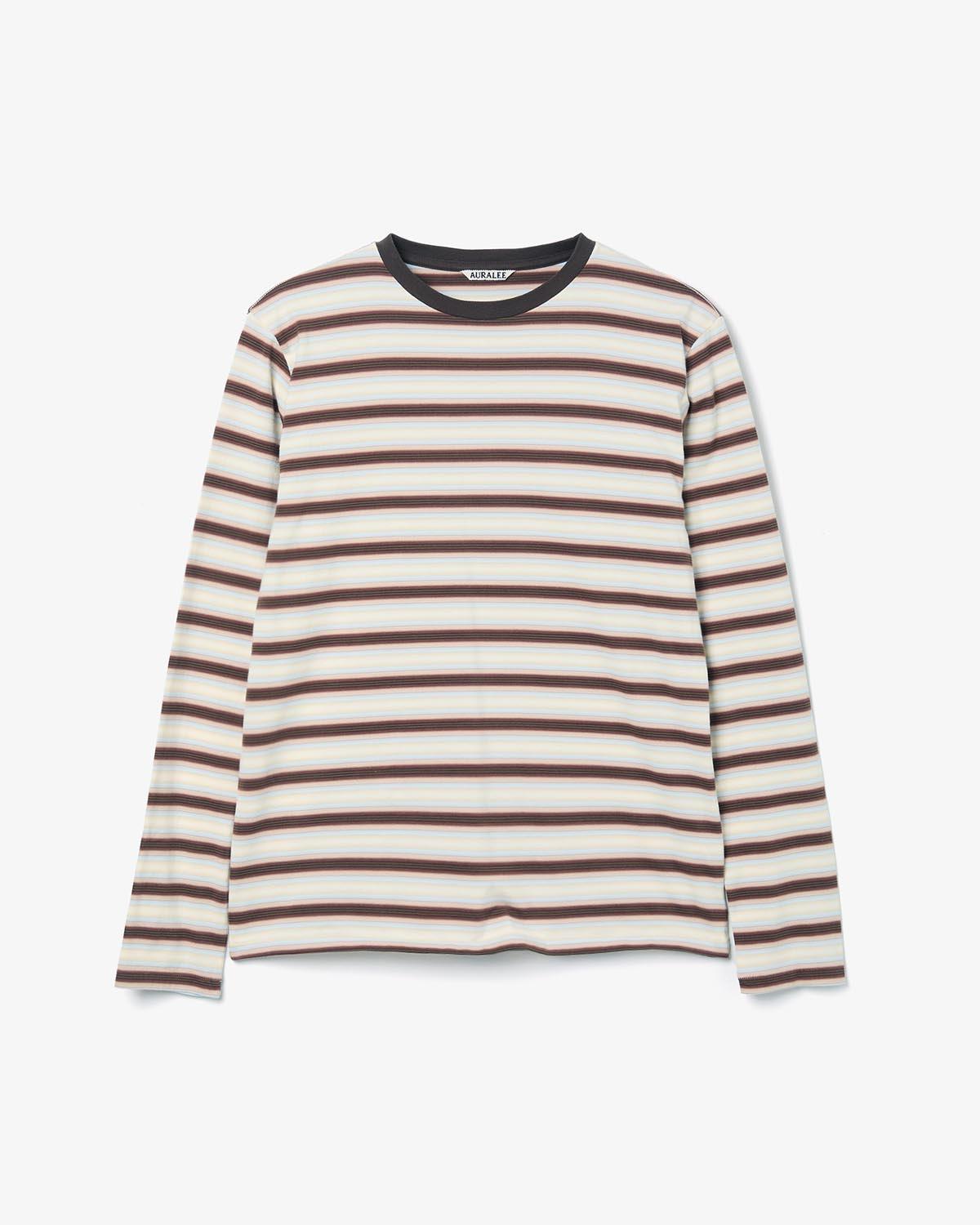 AURALEE オーラリー グラデーション ストライプ ジャージー L/S Tシャツ レディース トップス