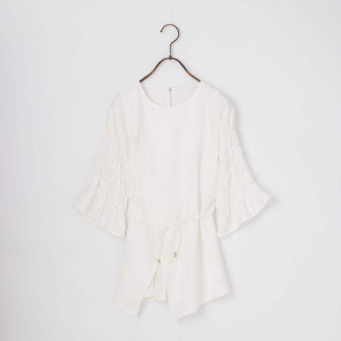 WHITE ホワイト スリット レイヤード ブラウス レディース シャツ WHT26HBL4086