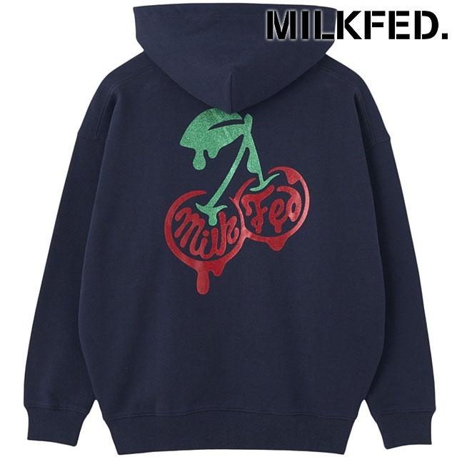 MILK FED ミルクフェド メルティ チェリー スウェット フーディー レディース トップス ネイビー