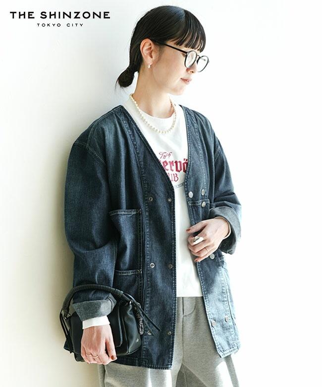 THE SHINZONE 더 신존 ノーカラーカバーオール (レディーストップス 25AMSJK01)