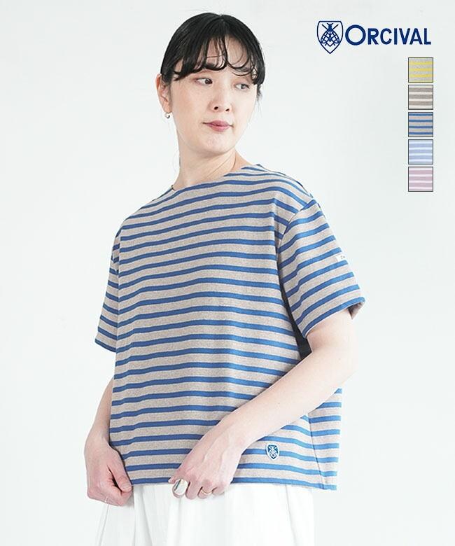 ORCIVAL 오르치발 クルーネック半袖Tシャツ (レディーストップス、カートソージャケット B258)