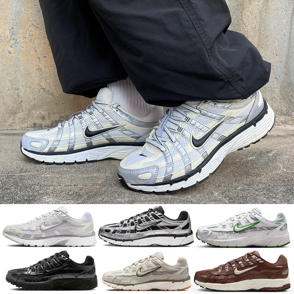 NIKE P6000 ランニングシューズ メタリックシルバー ブラック ブルー レッド グレー P-6000