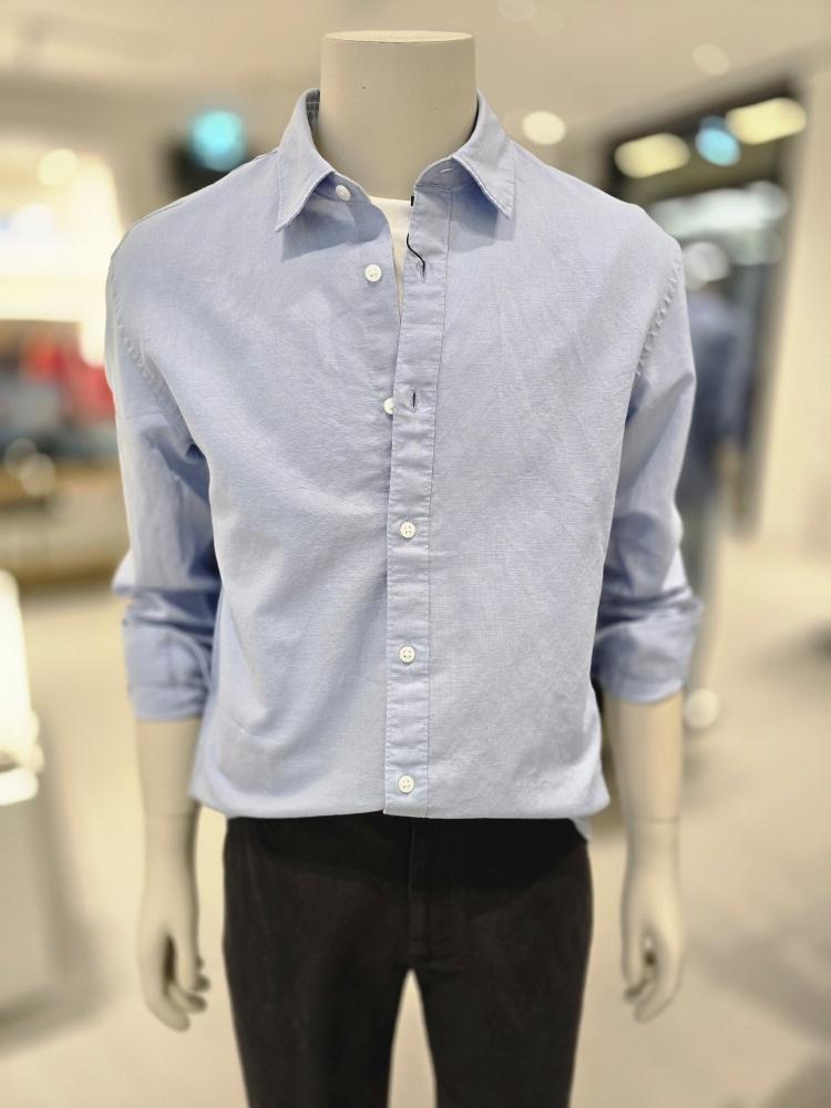 GIORDANO Linen Shirt Men's Long Sleeve Hemp Summer 045505