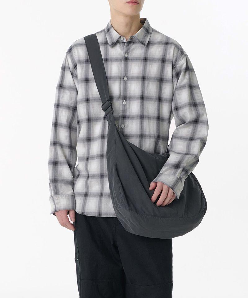 MUSINSA STANDARD MUSINSA ANDARD クリンクル ペドラー バッグ グレー