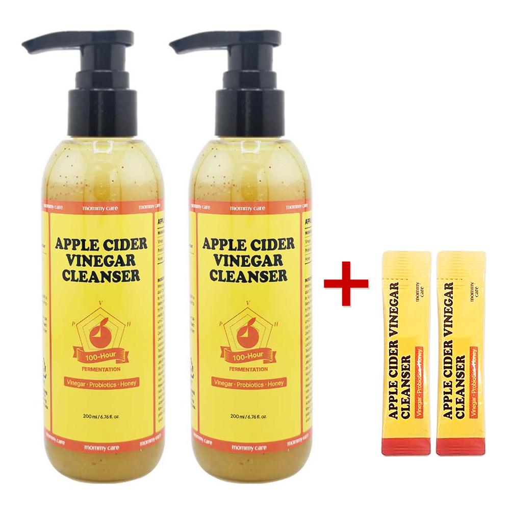 マミケア りんご酢 パッククレンザー 特大容量200ml 2個+ポーチ 2枚