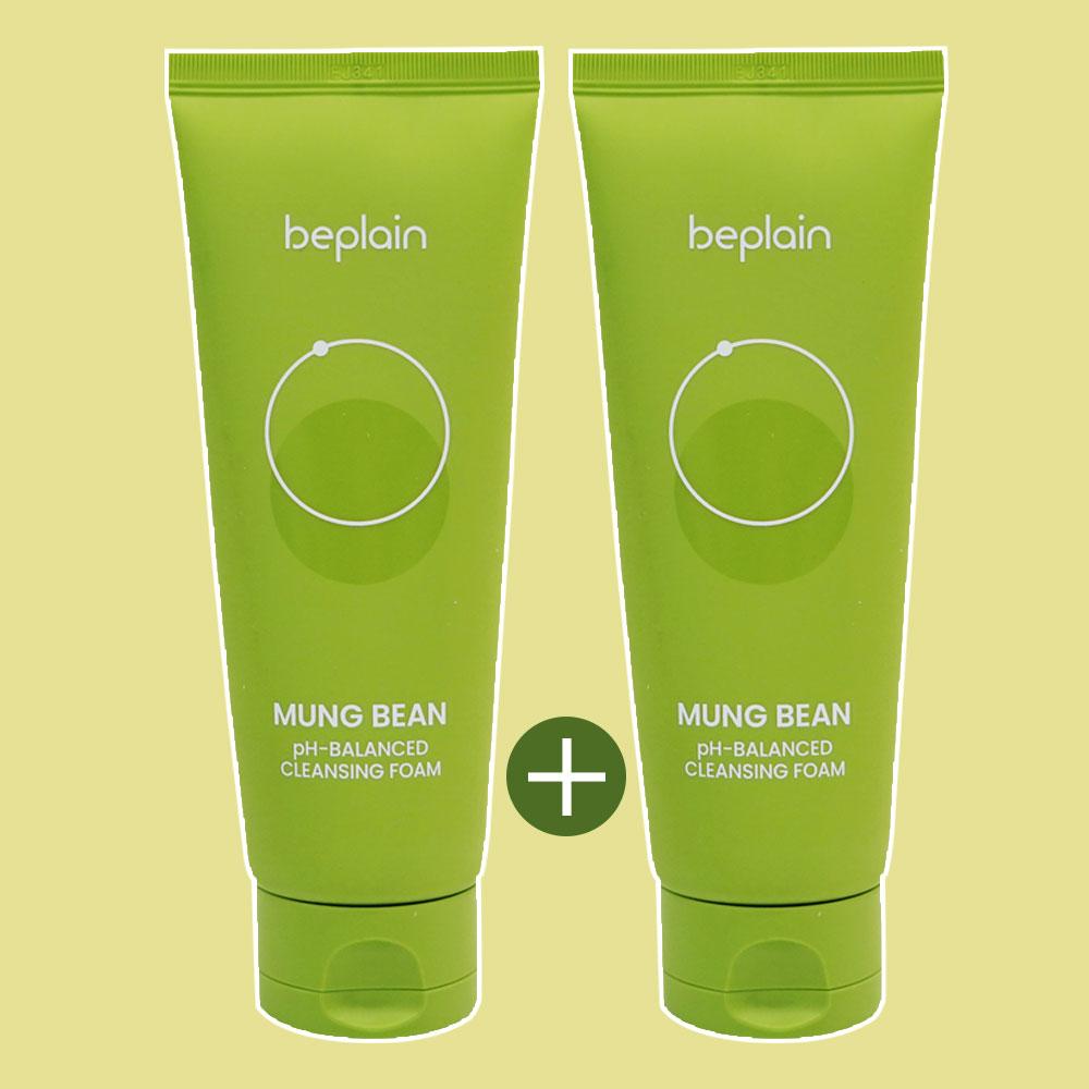 [1+1] beplain 緑豆 弱酸性 クレンジングフォーム 160ml+160ml 緑豆フォーム