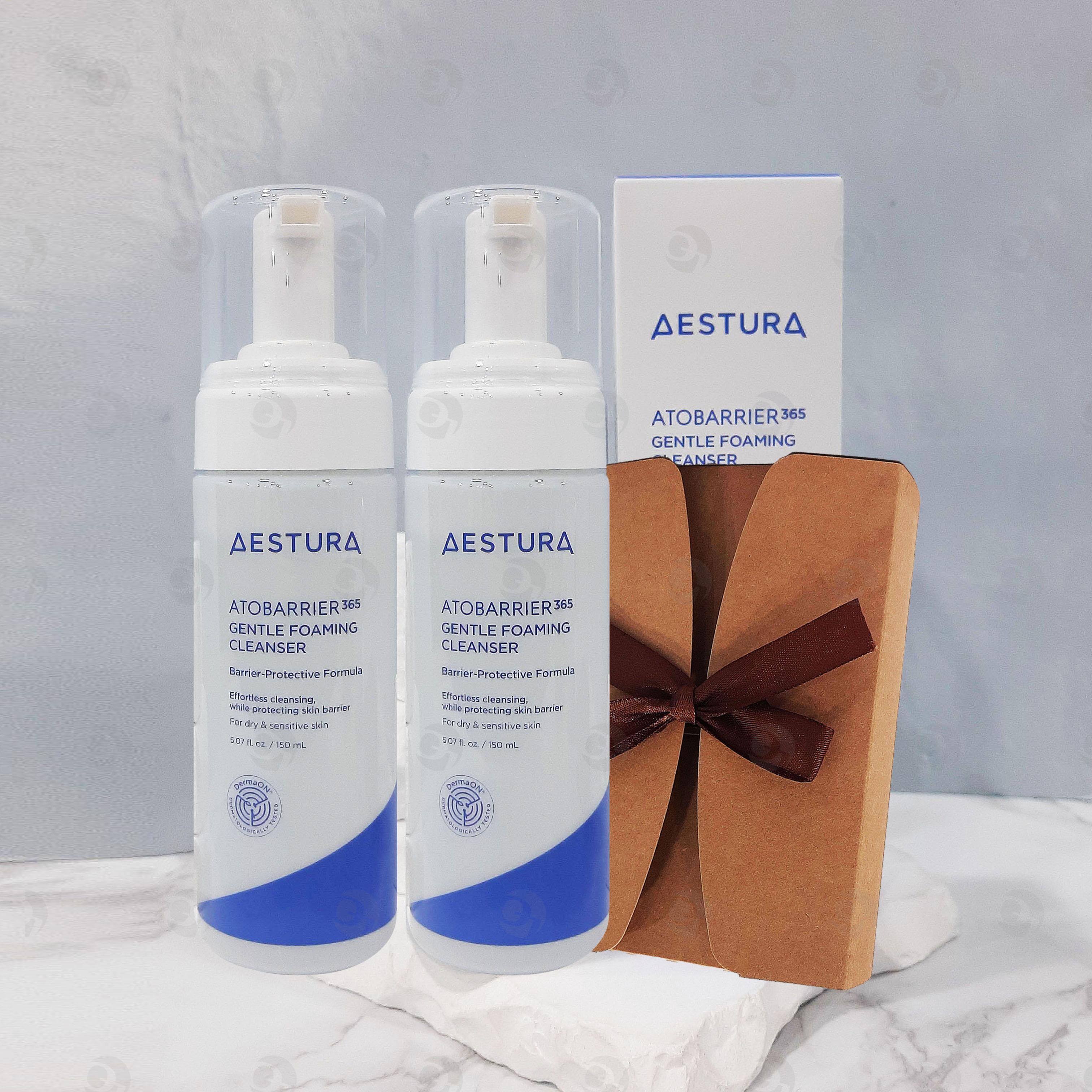 1+1 AESTURA アストラ アトバリア365 バブル クレンザー 150ml+プレゼントボックス ジェントル フォーミングクレンザー