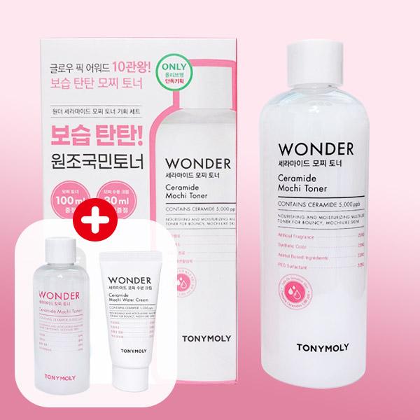 TONYMOLY Wonder Ceramide Mochi Toner 500ml + 100ml & Cream 30ml