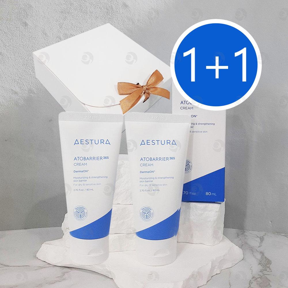 1+1 AESTURA アストラ アトバリア 365 クリーム 80ml+プレゼントボックス 思春期敏感保湿