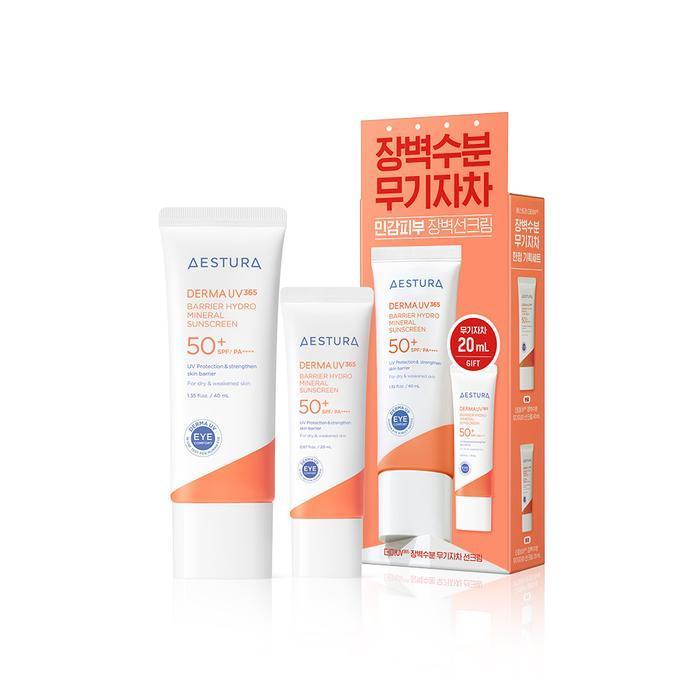 AESTRA DermaUV365 Barrier Moisture Inorganic UV Filter Single Item Special Set 40ml+20ml