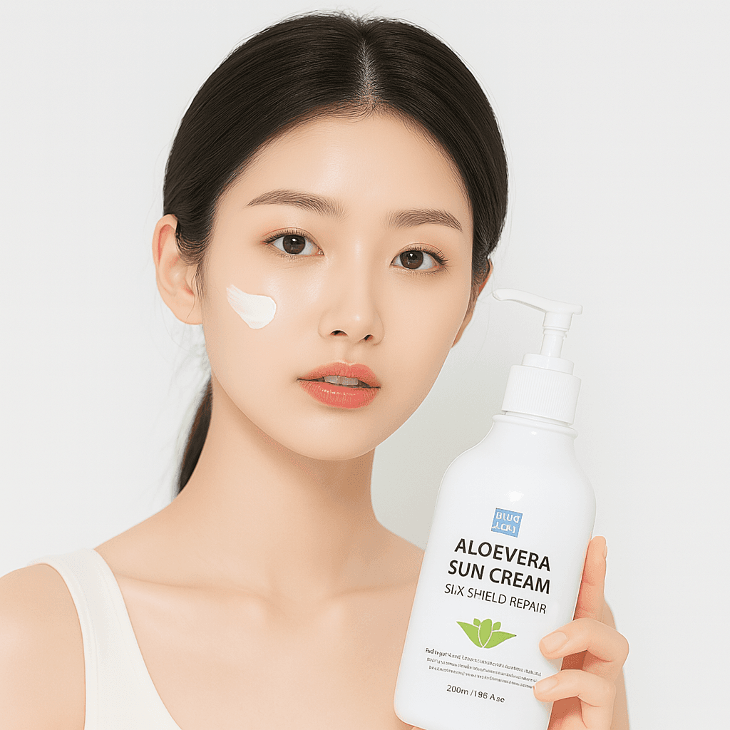 블루랩 알로에베라 UV 유브이 실크 쉴드 리페어 선크림 SPF50+ 500ml, 1개