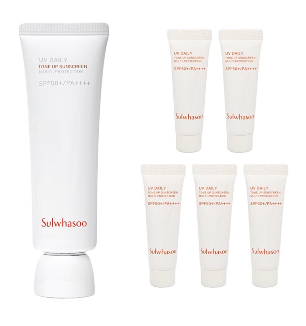 설화수 상백톤업크림 선크림 50ml + 상백선크림50ml 자외선차단제 선크림