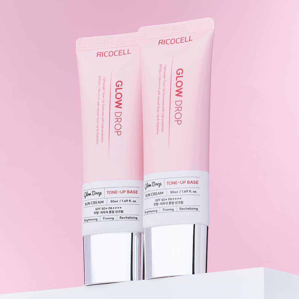 RICOCELL トーンアップ サンクリーム 低刺激 涙目ケア 50ml, 2個