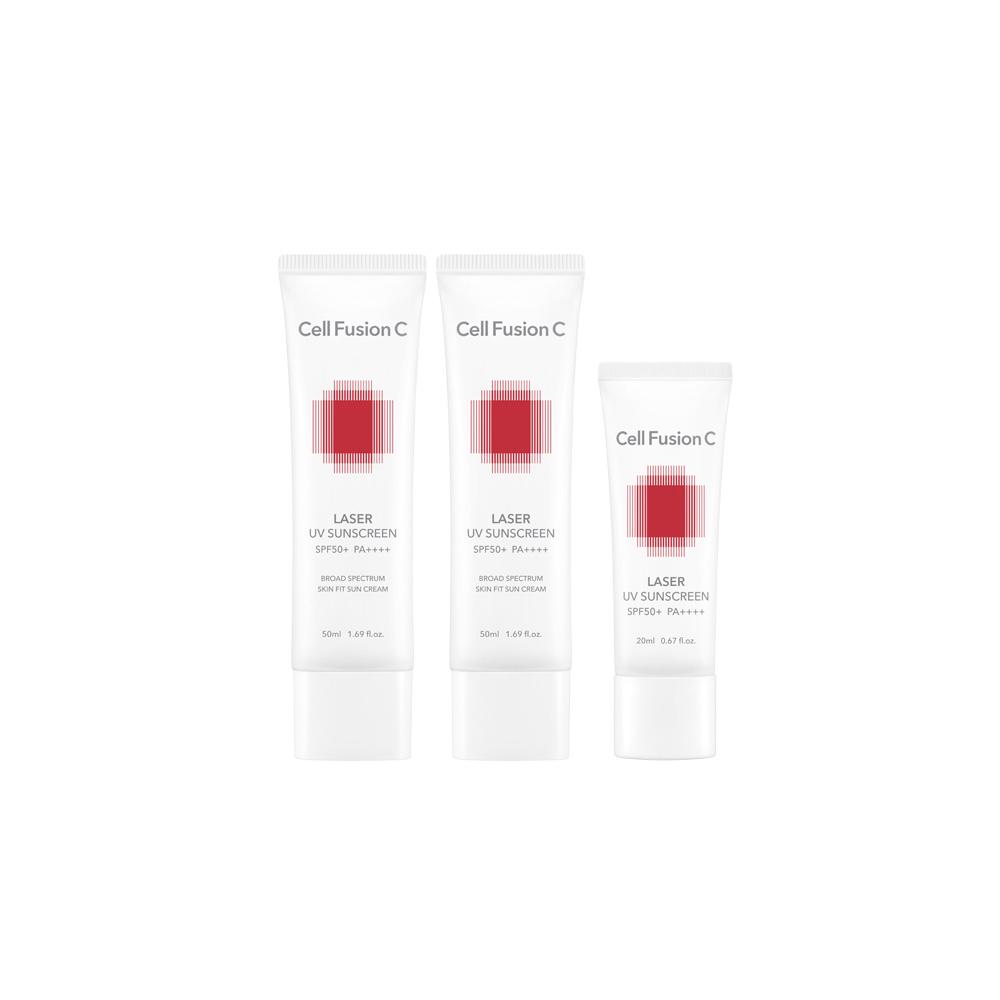 CELL FUSION C レーザー UV サン スクリーン 50ml+50ml+20ml / デイリー低刺激 ドクターズ サンクリーム