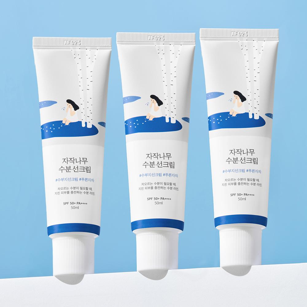 [3個SET] Round Lab 白樺水分サンクリーム 50ml (SPF 50+ PA++++)