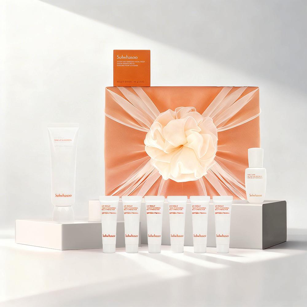 Sulwhasoo Sangbaek トーンアップ サンクリーム企画セット サンクリーム 100ml 構成 - 紫外線遮断剤 化粧品 ギフト