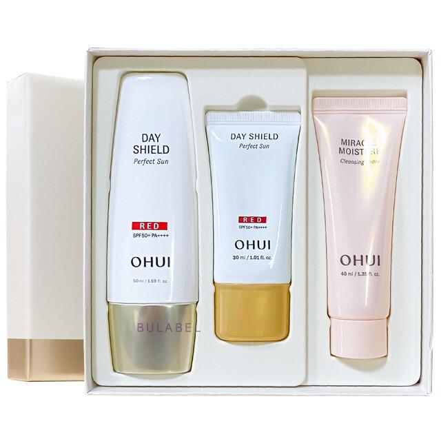 OHUI OHUI パーフェクト デイシールド サン ブラック / レッド 50ml サンクリーム企画セット