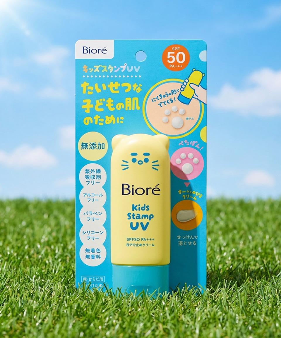 ビオレ キッズ スタンプ サンクリーム UV 70g 猫の肉球 日本 サンクリーム