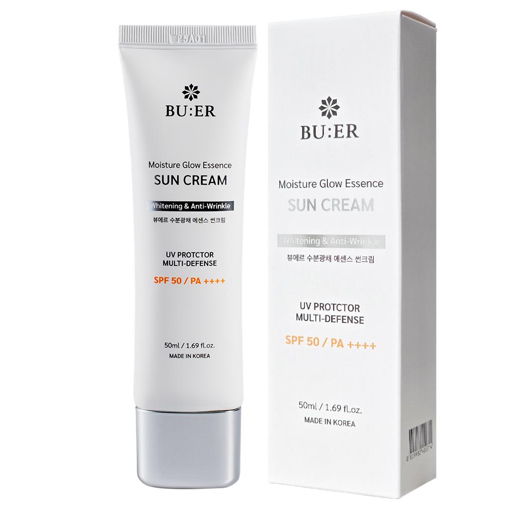 水分光彩エッセンスサンクリーム SPF50+ PA++++ 50ml 白浮きしない有機UVフィルター ビューエル
