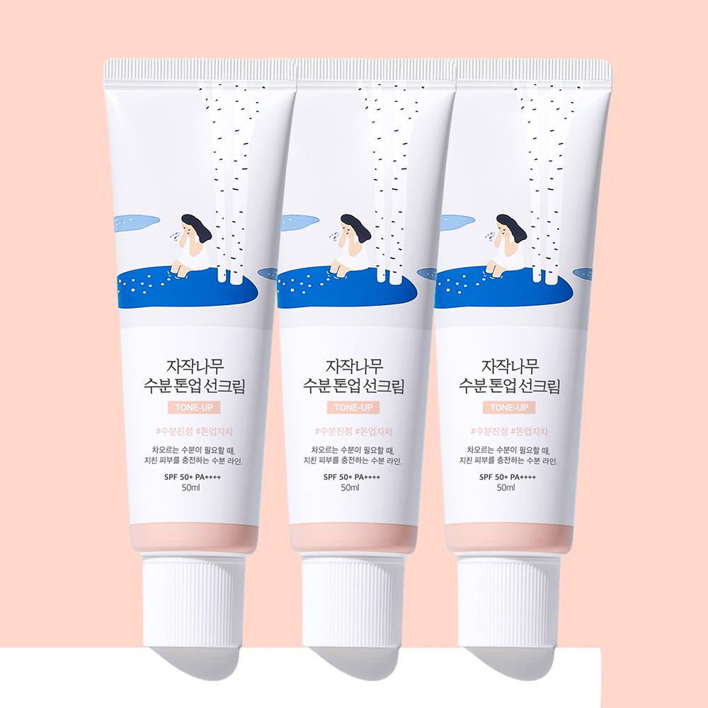 [3個 SET] ラウンドラボ カバノキ水分トーンアップサンクリーム 50ml (SPF 50+ PA++++)