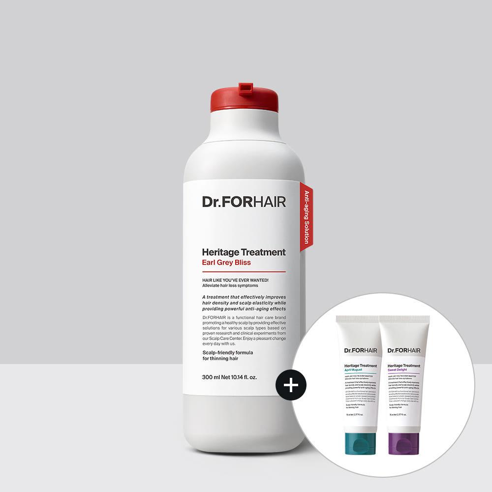 닥터포헤어 頭皮エイジングケア NEW ヘリテージ トリートメント 300ml [+ヘリテージ トリートメント 70mlX2]