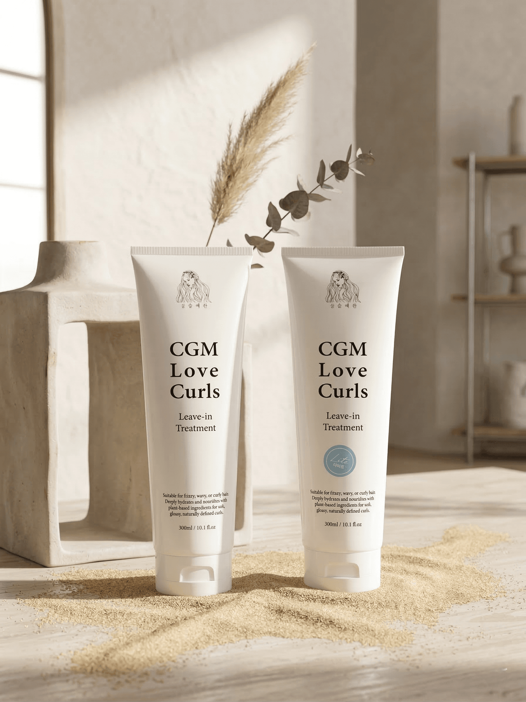 (脱マジック、自然な癖毛、パーマケア) 癖毛賛歌 リーブイントリートメント CGM Love Curls -300ml チェリリンYouTube