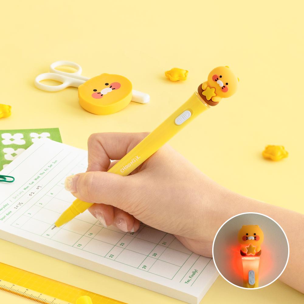 カカオフレンズ ライトボールペン ギフト用 かわいい キャラクター筆記具 ペン ボールペン 0.5mm 中性ペン チュンシギ