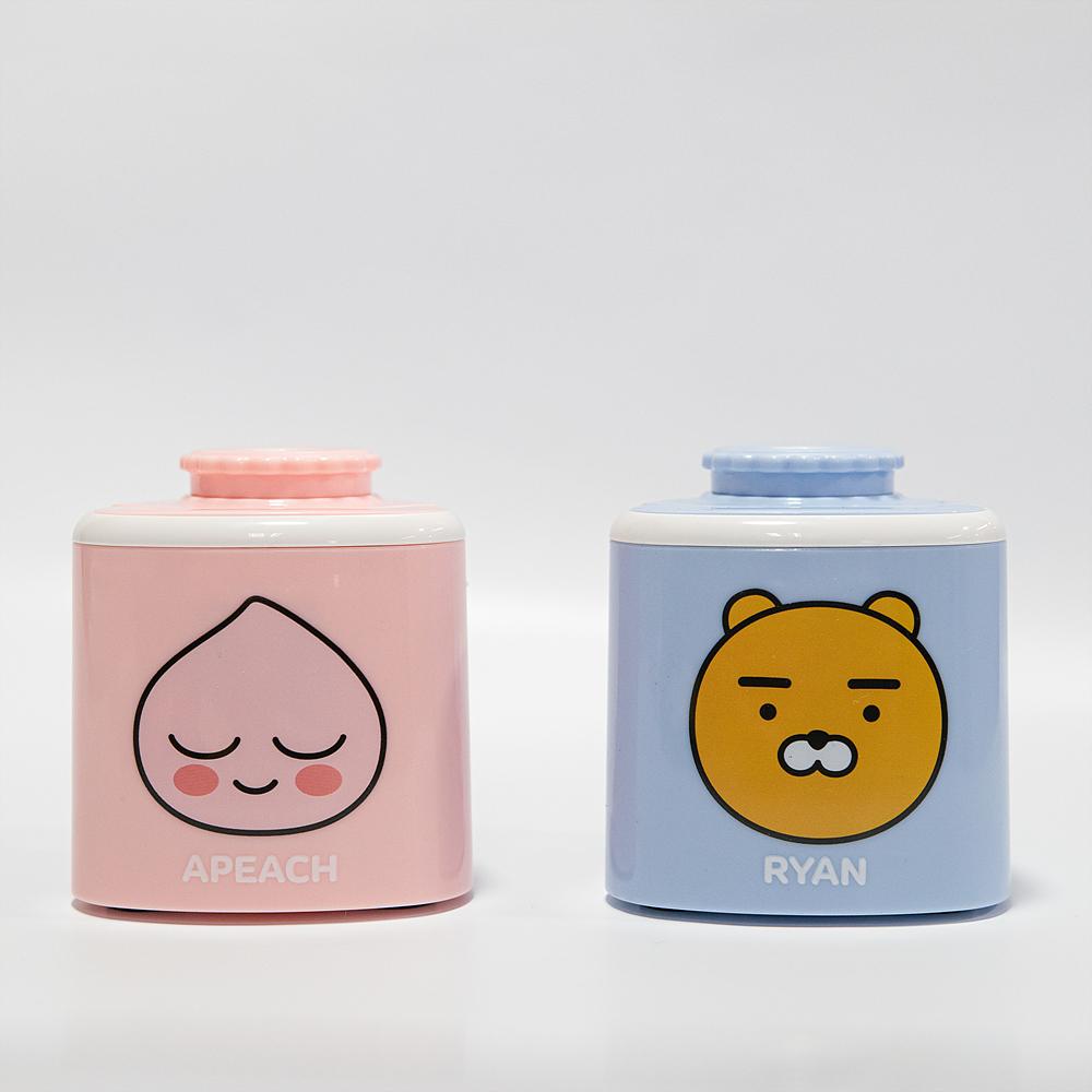 카카오프렌즈 전동 자동 휴대용 미니 미술용 연필깎이