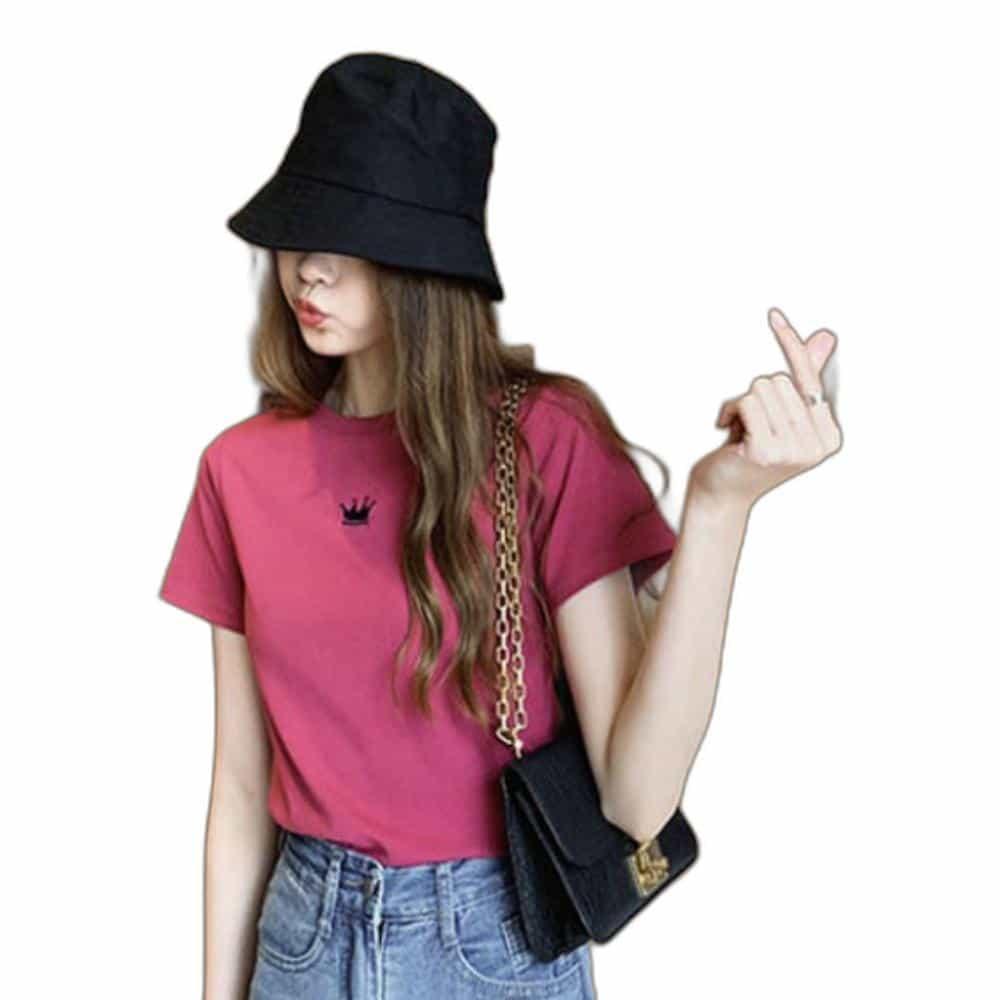 더블요 ラウンドネック レディース 半袖Tシャツ レディースTシャツ レディーストップス