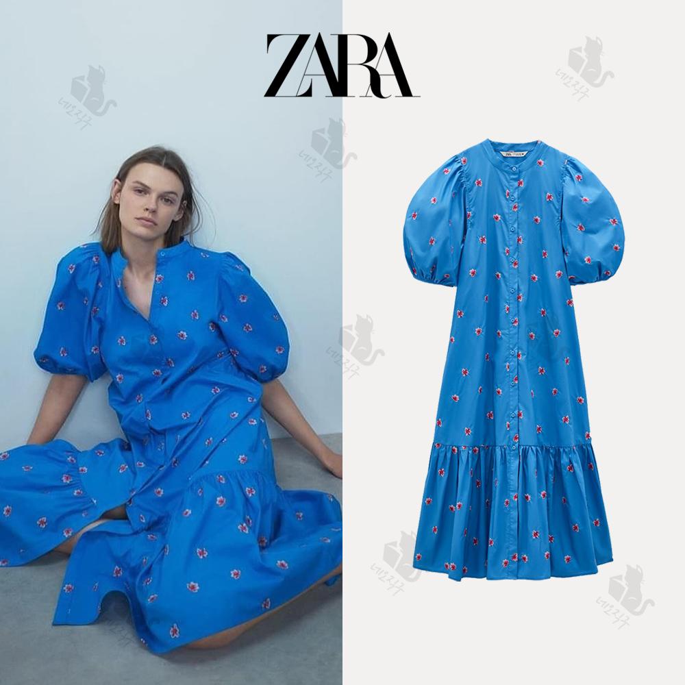 ZARA(자라) フラワー刺繍 ロングシャツ 夏 ワンピース