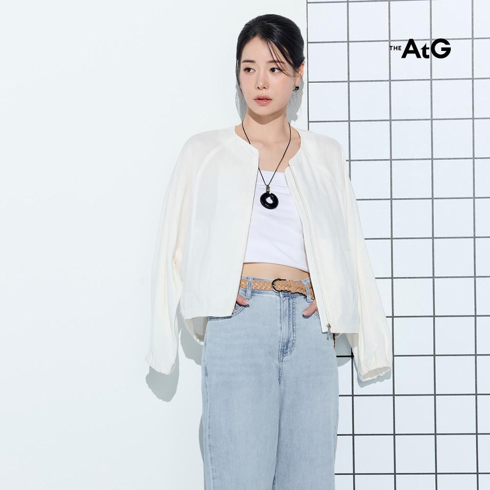 The JED / 더엣지 26SS French Linen Blend Bomber Jacket