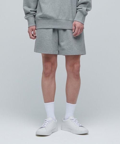 MUSINSA STANDARD (무신사 스탠다드) BOXER FIT SWEAT SHORTS メランジグレー