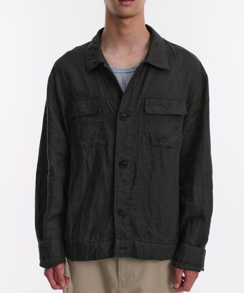 [다이브인] WASHED LINEN JACKET (CHARCOAL) D26S-JK20CH