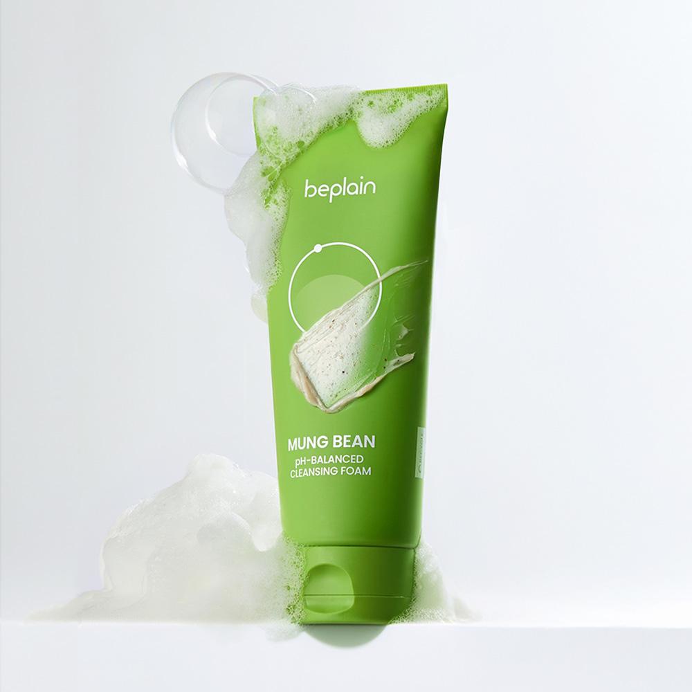 大容量 beplain 緑豆 弱酸性クレンジングフォーム 160ml, 1個