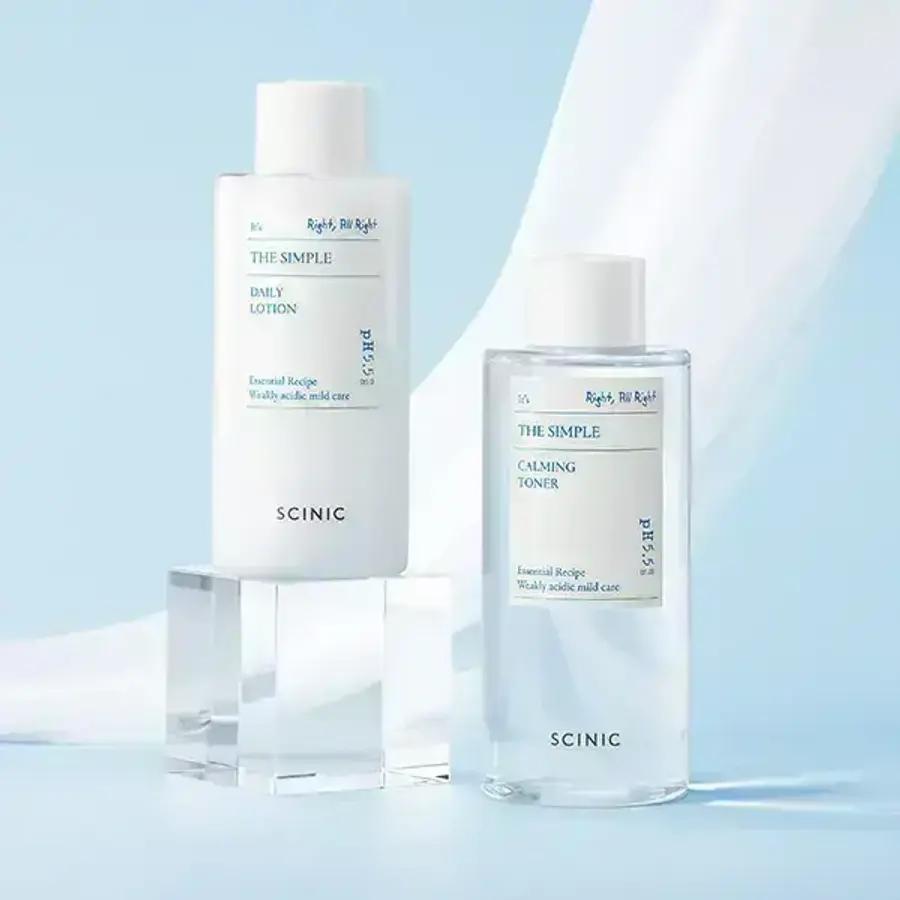 CNP 더 심플 진정 토너 300ml + 약산성 비건 로션 260ml / 저자극+보습+진정