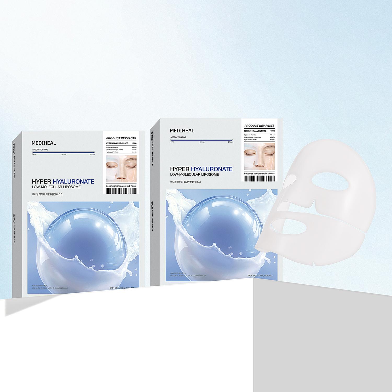 Mediheal Hyper Gel Mask ヒアルロン酸, 1枚, 20個