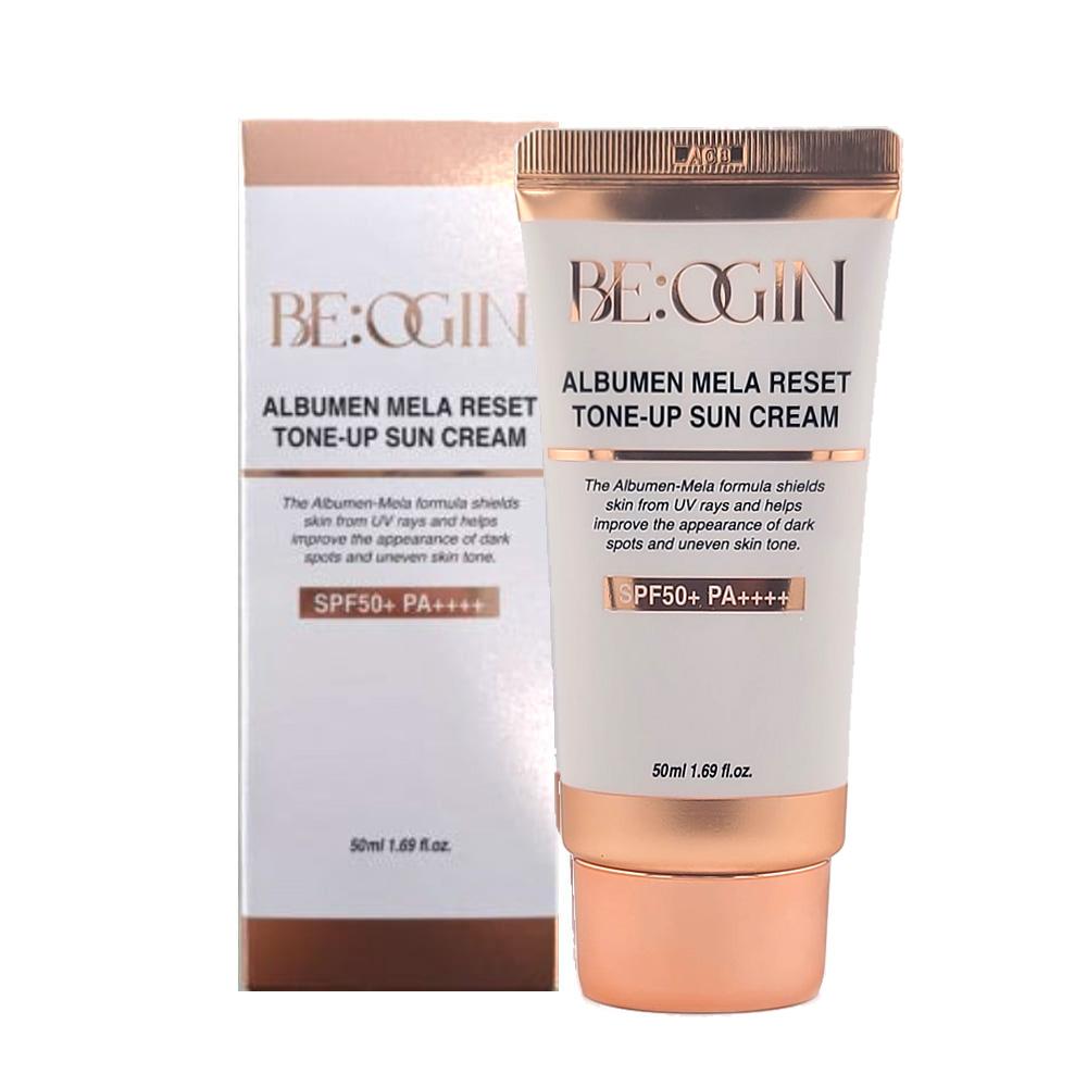 BIOGEN Jeon In Hwa Albumin トーンアップ サンクリーム すっぴん風 ゼロ スキン メラリセット 50ml, 1個
