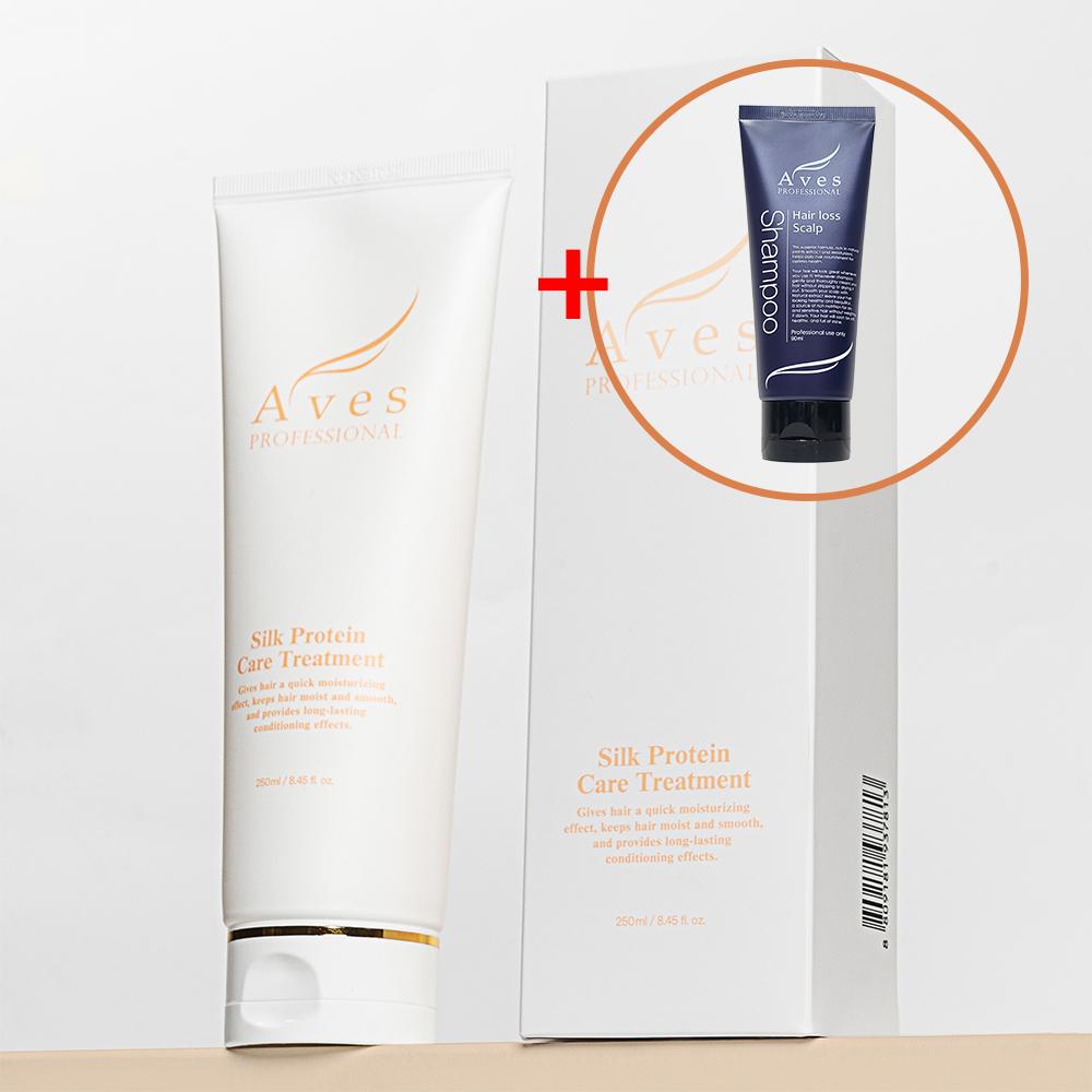아베스 실크 프로틴 케어 트리트먼트 250ml 손상모 케어 미용실 노워시 단백질 헤어팩