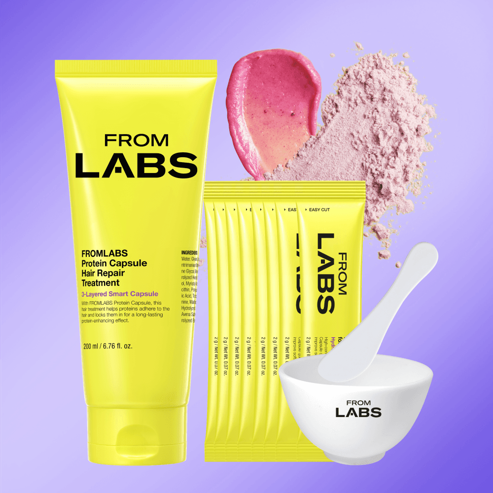 프롬랩스 プロテイン吸着ブースターパウダー ヘアモデリングパック トリートメントセット 深刻なダメージヘア用ヘアパック