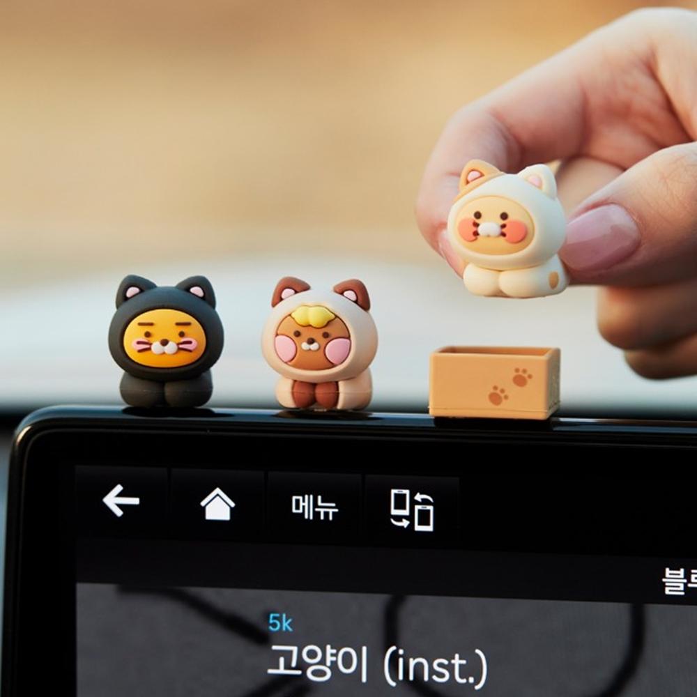 カカオフレンズ チュンシク ニャンニャン 車用ミニデコフィギュアセット 猫 チュンシク 車 꾸미기 カーテリア