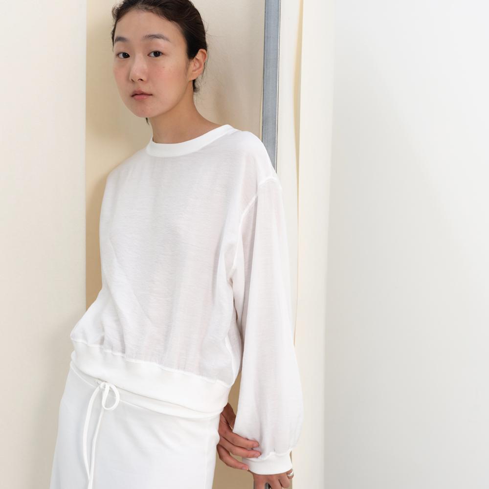 [NOD] [17次] Sheer Sweatshirt (White)
