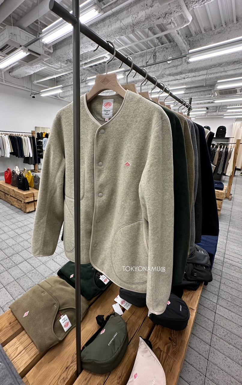 DANTON ダントン フリース カーディガン ノーカラー ジャケット 7カラー 34-44サイズ