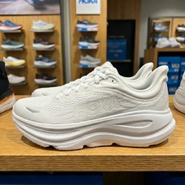[国内店舗販売] HOKA BONDI 9 レディース ワイド ホワイト 1162014 WWH