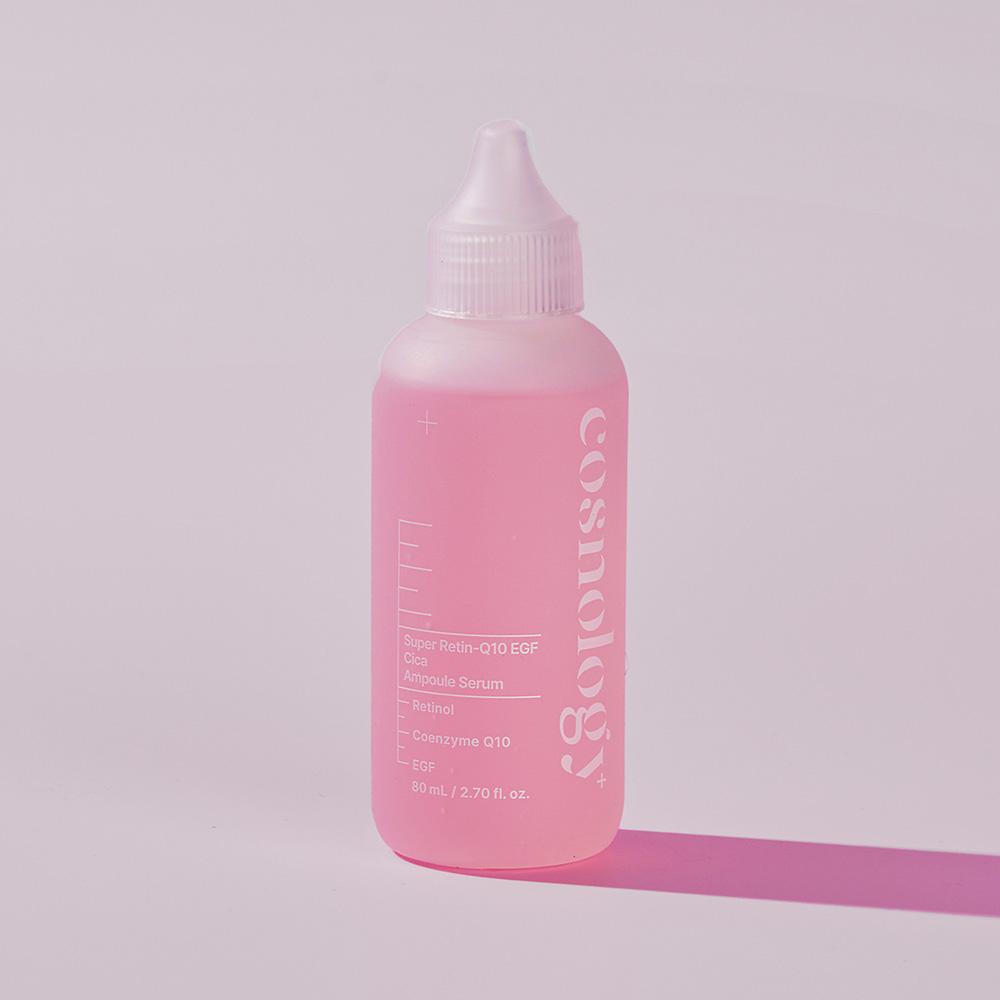 コスノロジー レチノール EGF 幹細胞 シワ弾力 毛穴アンプル ピンクショットX4 80ml, 1個