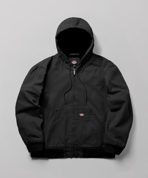 [디키즈] 캔버스 후드 봄버 재킷 Black DK0A87O5BLK
