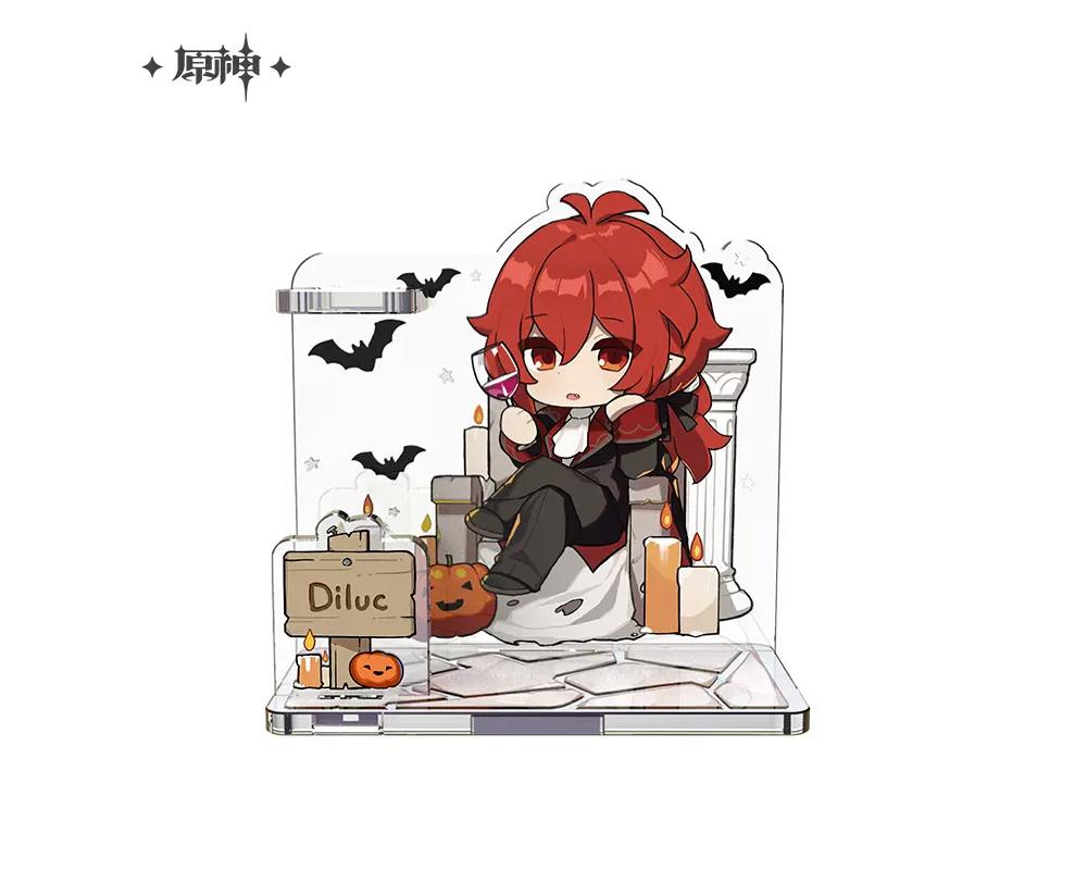 原神 グッズ スケアリードレス ハロウィンアクリルペンダントスタンド - ディルック