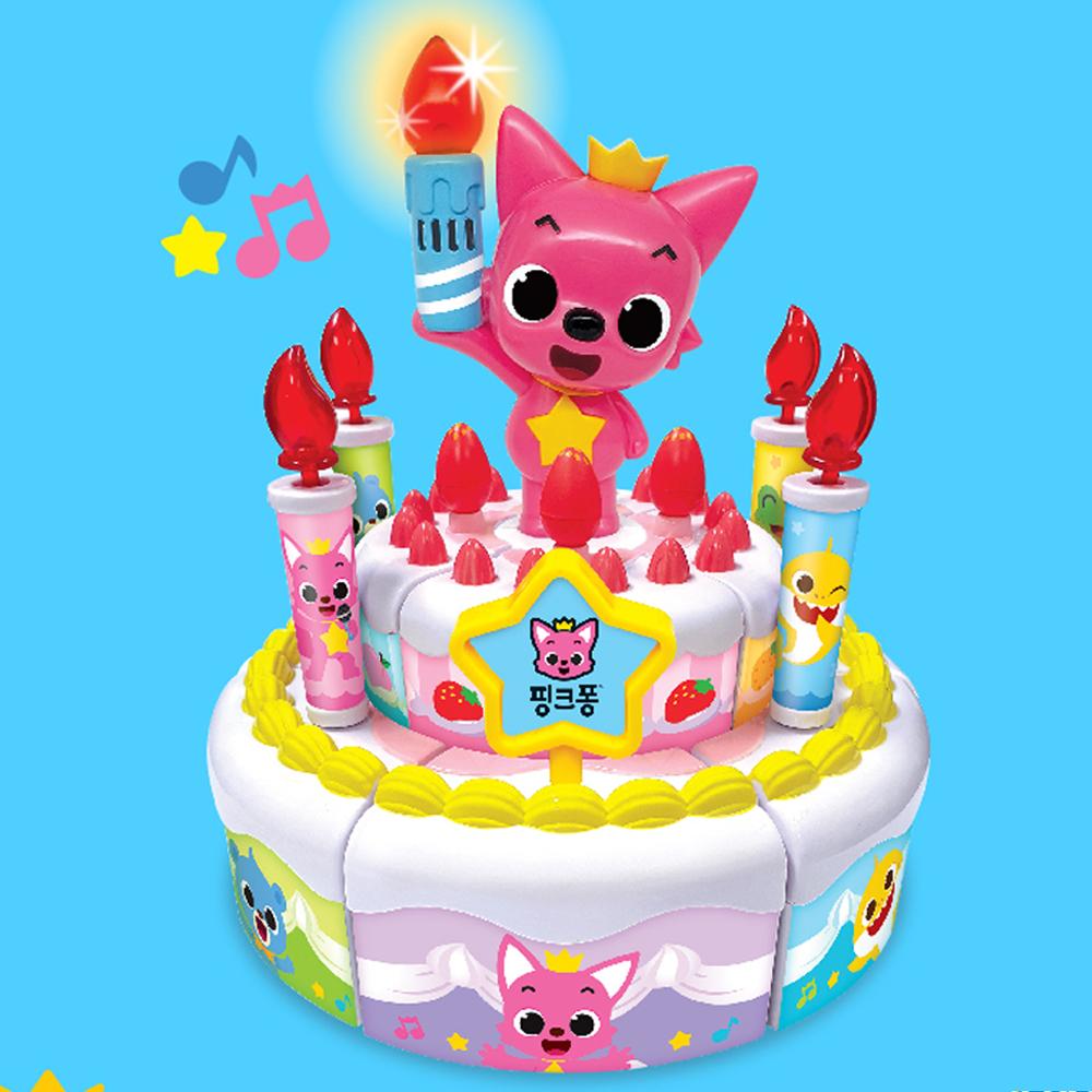 ピンクフォン 誕生日ケーキ おもちゃ ろうそく消し遊び フルーツ切り 2歳児 おもちゃ